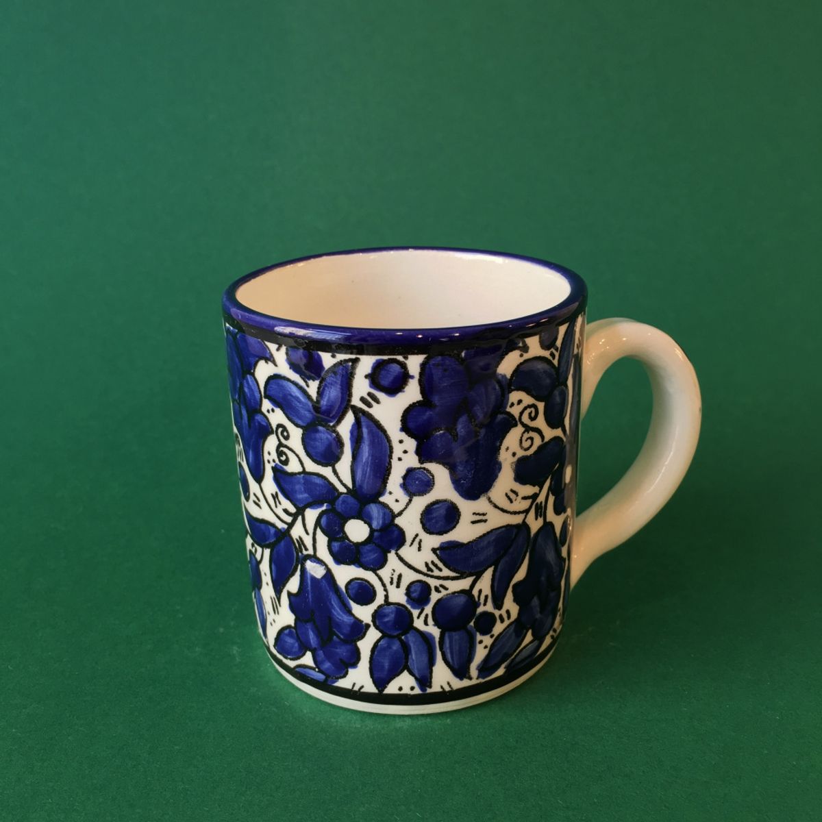 Mellomstor keramikkopp 8 cm, blå