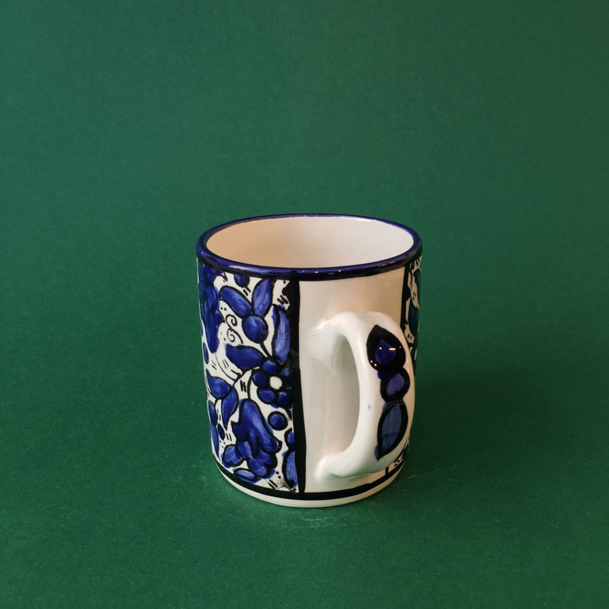 Mellomstor keramikkopp 8 cm, blå